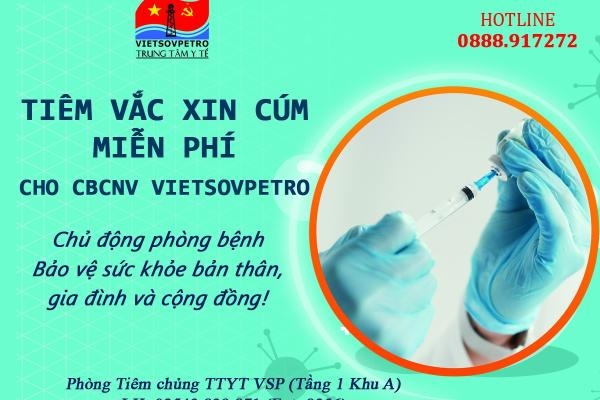 TIÊM VẮC XIN CÚM MIỄN PHÍ CHO CBCNV VIETSOVPETRO